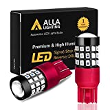 Alla Lighting Newly Upgraded 7440 7443 LED Brake Stop, Tail, Turn Signal Lights Bulbs, Red T20 Wedge 7444 7440LL 7443LL W21W 992 Super Bright 2835-SMD Replacement