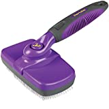 Hertzko Self-Cleaning Slicker Brush for Dogs, Cats - The Ultimate Dog Brush for Shedding Hair, Fur - Comb for Grooming Long Haired & Short Haired Dogs, Cats, Rabbits & More, Deshedding Tool, Cat Brush