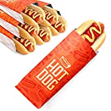 Stock Your Home Hot Dog Wrappers (100 Count) - Aluminum Foil Hot Dog Sleeves - Grease Resistant Hot Dog Bags for Snack Bars, Food Stands, Food Trucks, Take Out, Concession Stands, Uber Eats, Grubhub