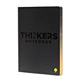 THINKERS Smart Notebook - 5mm dot grid, 256 numbered pages, Executive (6.5" x 8.67"), 120 gsm paper, black cover