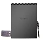 Rocketbook Flip - with 1 Pilot Frixion Pen & 1 Microfiber Cloth Included - Gray Cover, Letter Size (8.5" x 11")
