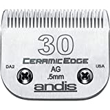 Andis CeramicEdge Carbon-Infused Steel Pet Clipper Blade, Size-30, 1/50-Inch Cut Length (64260)