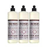 Mrs. Meyer's Clean Day Dishwashing Liquid Dish Soap, Cruelty Free Formula, Lavender Scent, 16 oz - Pack of 3