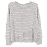 Active Life Womens Modal Pullover L/S Sweater (Heather Grey Stripe, Large)