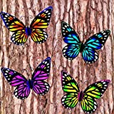 3D Metal Butterfly Wall Accents, Wall Art Decorations Hanging for Kitchen, Outdoor, Fence, Garden, Yard