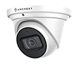 Amcrest UltraHD 4K (8MP) Outdoor Security IP Turret PoE Camera, 3840x2160, 98ft NightVision, 2.8mm Lens, IP67 Weatherproof, MicroSD Recording (256GB), White