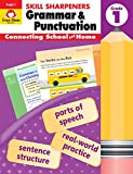 Evan-Moor Skill Sharpeners Grammar and Punctuation Grade 1, Full-Color Activity Book - Supplemental Homeschool Workbook