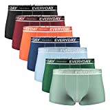 Separatec Men's Cotton Stretch Underwear 7 Pack Colorful Separate Pouches Trunks(M,Assorted Colors)