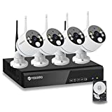 Wireless Security Camera System Outdoor, YESKAMO 2 Way Audio Floodlight 3MP Video CCTV Camera 8CH Home Security NVR Surveillance Kits, Plug & Play, 7 Alarm Ways, Color Night Vision, H.265 2TB HDD