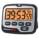 ThermoPro TM01 Kitchen Timers for Cooking with Count Up Countdown Timer, Digital Timer for Kids with Touch Backlit, Study Timers for Classroom Teacher Supplies