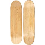 Moose Blank Skateboard Deck - Premium 7-Ply Maple Construction, Natural Wood, 8.25"