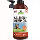 Wild Alaskan Salmon Oil for Dogs - w/ Organic Pet Hemp Oil - 16 oz - Liquid Omega 3 Fish Oil for Dog Shedding, Dry Itchy Skin, Coat Supplement, Anti Inflammatory Joint Support, Allergy Relief, USA