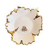 Queen Bee White and Gold Ring Dish, Handmade Jewelry Plate -Stock Photo, Please Read Description