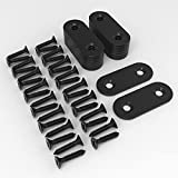 16pcs Black Stainless Steel Brace Straight Brecket Flat Metal Brace Repair Plate Bracket Perfect for Wood Table, Office Desk (40-16mm 16pcs)