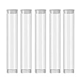 SKMZ Plastic Clear PVC Tube Transparent Storage 0.5ML 1ML Empty Cartridges Tube Packaging with Caps 13x82mm - Bead Craft Supply Storage (100PACK)