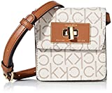 Calvin Klein Kiera Novelty Wallet Crossbody, Vanilla/Khaki/Caramel Linear