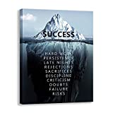 Kas Home Inspirational Wall Art Success Motivational Poster Quotes Wall Decor for Living Room Bedroom Office Bathroom Canvas Print Sign Framed Art Decoration Ready to Hang