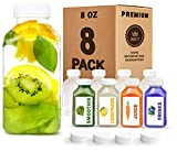 Norcalway 8 Oz Plastic Juice Bottles With Caps, Reusable Juice Bottles, Mini Fridge Bottles Reusable, Plastic Container Bottles, Mini Juice Bottles, Clear Juice Bottles, Plastic 8oz Bottles 8 Pack