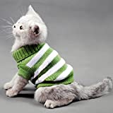 Striped Cat Sweaters Kitty Sweater for Cats Knitwear,Small Dogs Kitten Clothes Male and Female,High Stretch,Soft,Warm