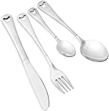 Disney Parks Mickey Icon Flatware - Silver Satin Finish + Greeting Card (6 Place Settings) Stainless Steel
