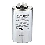 The HVAC Genius 45+5 uf MFD 370/440 Volt Dual Run Round Capacitor 45/5/440R for HVAC, Air conditioners, Pool pumps, and Furnaces