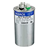 BOJACK 55+7.5 uF 55/7.5 MFD ±6% 370/440 V AC CBB65 Dual Run Circular Start Capacitor for AC Motor Run or Fan Start or Condenser Straight Cool or Heat Pump Air Conditioner