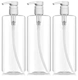 Bar5F Empty Shampoo Pump Bottles, 32Oz(1Liter), BPA-FREE, Plastic (PETE1) Cylinder, Pack of 3