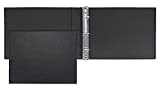 ABC Check Binder for End-Stub Deskbook Checks - Three 3 on a Page Business Check Binder - 3 Ring Sleek Design - Durable - High Capacity Storage - 11 1/4 x 9" (Black)