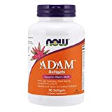 NOW Supplements, ADAM Men's Multivitamin with Saw Palmetto, Plant Sterols, Lycopene & CoQ10, 90 Softgels