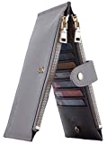 Travelambo Womens Walllet RFID Blocking Bifold Multi Card Case Wallet with Zipper Pocket Crosshatch (Grey 4074)