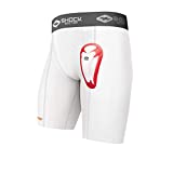 Shock Doctor Boy's Double Compression Short with BioFlex Cup (Medium, White)