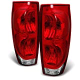For Chevy Avalanche 1500 2500 Red Clear Tail Lights Tail Lamps Driver + Passenger Side Replacement Pair