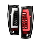 Fits 2002-2006 Chevy Avalanche 1500 2500 LED [Tube Bar] Black Tail Lights Brake Lamp Left+Right Pair 03 04 05