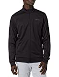 adidas Men's Essentials 3-stripes Tricot Track Jacket, Black/Black, Medium