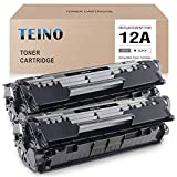 TEINO Compatible Toner Cartridge Replacement for HP 12A Q2612A for HP Laserjet 1020 1010 1012 1018 1022 3015 3030 3050 3055 3020 1022n 3052 M1005 M1319f MFP (Black, 2 Pack)