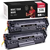 LEMERO Compatible Toner Cartridge Replacement for HP 12A Q2612A - use with Laserjet 1020 1010 3015 3030 3050 3055 1022 1018 3020 1012 1022n (Black, 2-Pack)