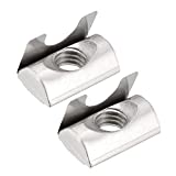uxcell Roll in Spring M8 T Nuts,3030/4040 Series Universal with Spring Sheet for 8mm Slot Aluminum Profile, Pack of 15