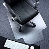 Marvelux 36" x 48" Heavy Duty Polycarbonate Office Chair Mat with Lip for Carpets | Transparent Carpet Protector for Low, Standard and Medium Pile Carpeted Floors | Shipped Flat, Multiple Sizes