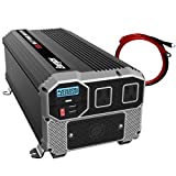 Energizer 3000 Watts Power Inverter Modified Sine Wave Car Inverter, 12V to 110 Volts, Two AC Outlets, Two USB Ports (2.4 Amp) Hardwire Kit, Battery Cables Included  ETL Approved Under UL STD 458