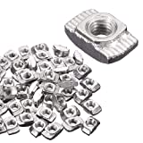 120pcs M4 T-Slot Hammer Head Nut, 2020 Series Silver Carbon Steel Fastener Aluminum Profile Extrusion Slot