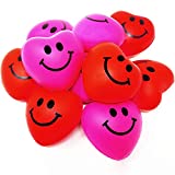 4E's Novelty Heart Stress Ball (24 Pack) Bulk Mini 1.5" - Valentines Squishies - for Class Valentines Party Favors for Kids, Valentines Day Gifts for Kids Classroom