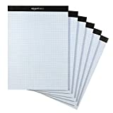 Amazon Basics Quad Ruled Graph Paper Pad, Letter Size 8.5" x 11", 6-Pack, 100 sheets per pad