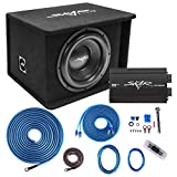Skar Audio Single 12" Complete 1,200 Watt SDR Series Subwoofer Bass Package - Includes Loaded Enclosure with Amplifier