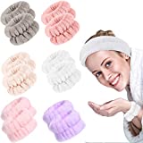 6 Pairs Spa Wrist Washband Microfiber Wrist Wash Band Towel Wristbands for Washing Face Absorbent Wristbands Wrist Sweatband for Women Girls Prevent Liquid from Spilling Down Your Arms