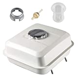 HGC Fuel Tank For Honda GX160 5.5HP GX200 6.5HP GX140 White Engine with Petcock Gas Cap Filter Replaces 17510-ZE1-020ZA