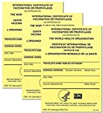 INTERNATIONAL CERTIFICATE OF VACCINATION OR PROPHYLAXIS: W.H.O. Yellow Card (3 PACK)