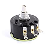 Uxcell a14071100ux1136 5W 10K Ohm Variable Resistor 3 Pin Wire Wound Potentiometer, WX112(050)