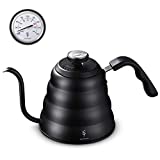 Soulhand Gooseneck Kettle Temperature Control | Stove Top Gooseneck Kettle for Coffee Tea with Thermometer | 3-Layer Stainless Steel Bottom Pour Over Kettle for Electric, Induction, Gas | 40oz/1.2L