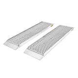 Guardian S-4812-1500-P Dual Runner Shed Ramps with Punch Plate Surface - 12" Wide, 4’ Long