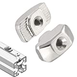 50pcs 3030 Series M5 Thread T Nuts Hammer Head Fastener Nut Sliding T-Nut,Nickel Plated Carbon Steel Nut for 30 Series Aluminum Extrusion Profile T Slot 8mm (3030 Series M5)